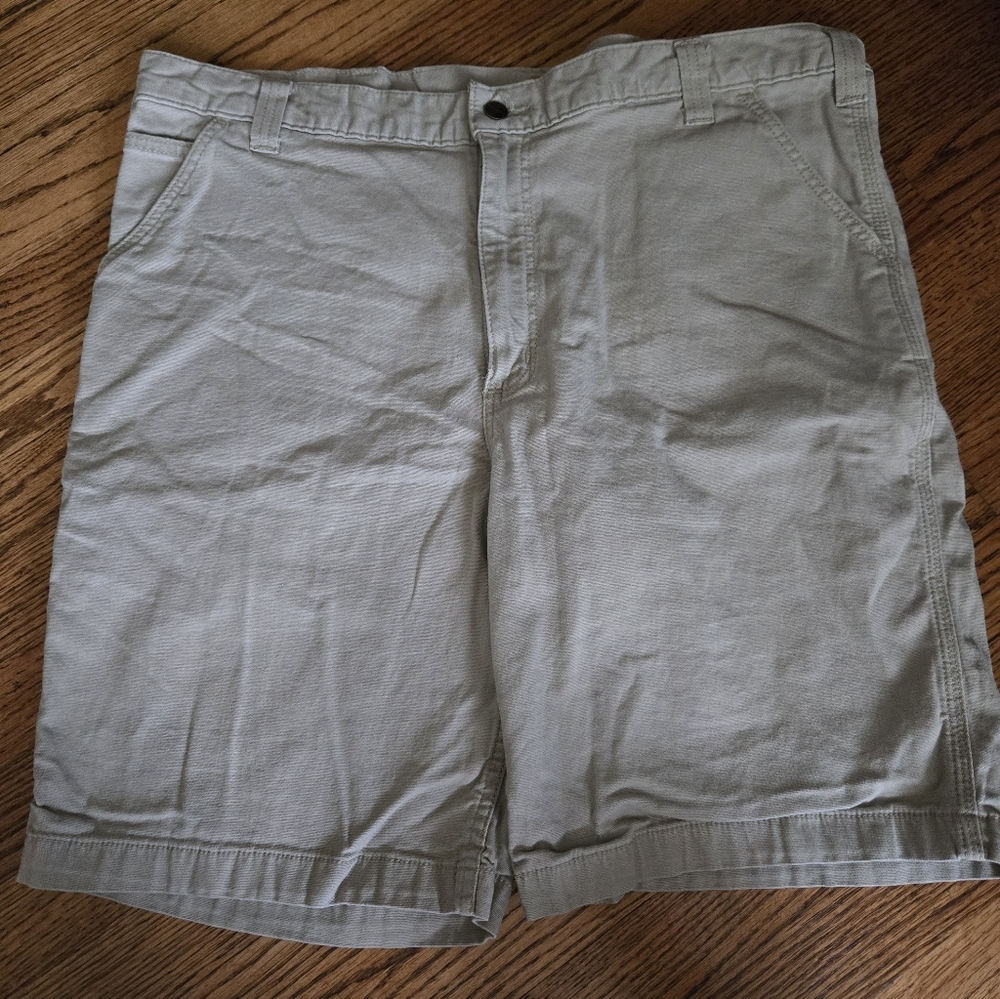 Carhartt Men's Khaki Flat Front Cargo Shorts